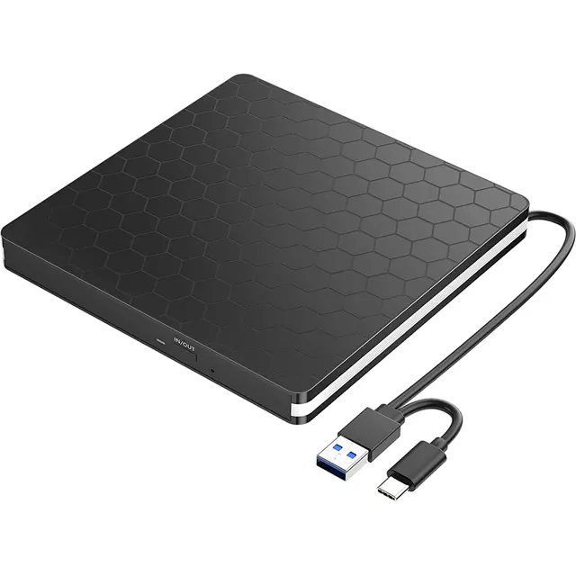 Unidad de DVD externa USB 3,0 de gran venta, unidades ópticas portátiles delgadas de DVD-R para computadora portátil de escritorio