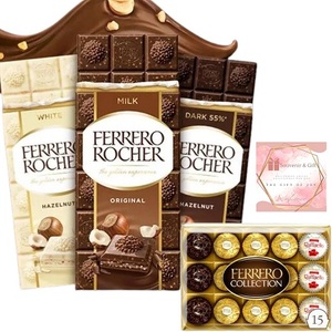 Toptan Multiple ro Rocher 2 çoklu eğlenceli tatlar fındık şeker parçaları ve top desenleri ile lezzetli katı süt çikolata - Product Image 4