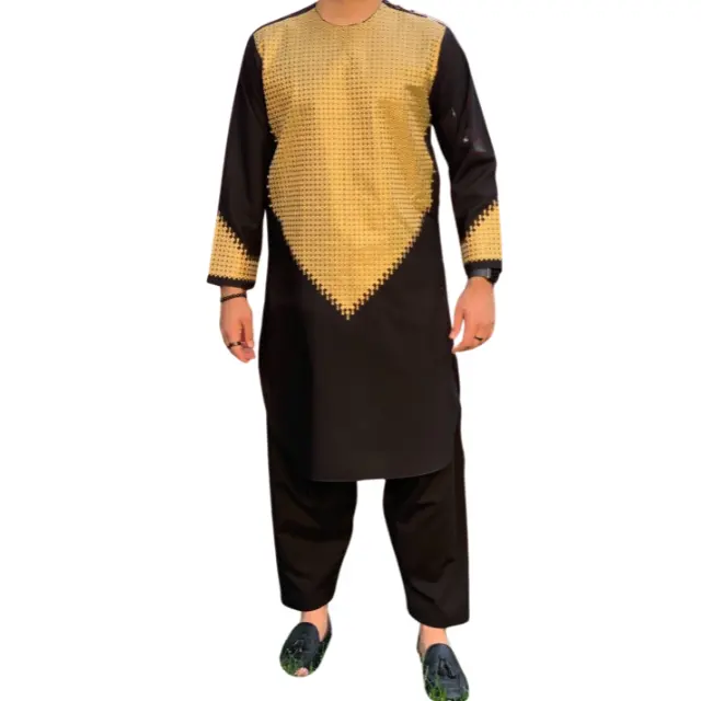 Afghani Shalwar kameez Kurta للرجال 100% قطن ملابس حفلات رجالية فساتين جيدة التهوية | قابلة للغسل | سريعة الجفاف فساتين رجالية بمقاسات كبيرة