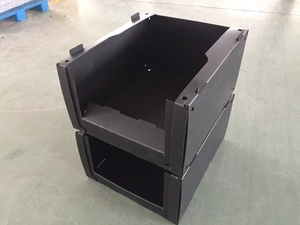 Có thể tái chế nestable nhựa di chuyển thùng có thể gập lại ráp hộp lưu trữ Stackable PP sóng chọn giỏ - Product Image 5