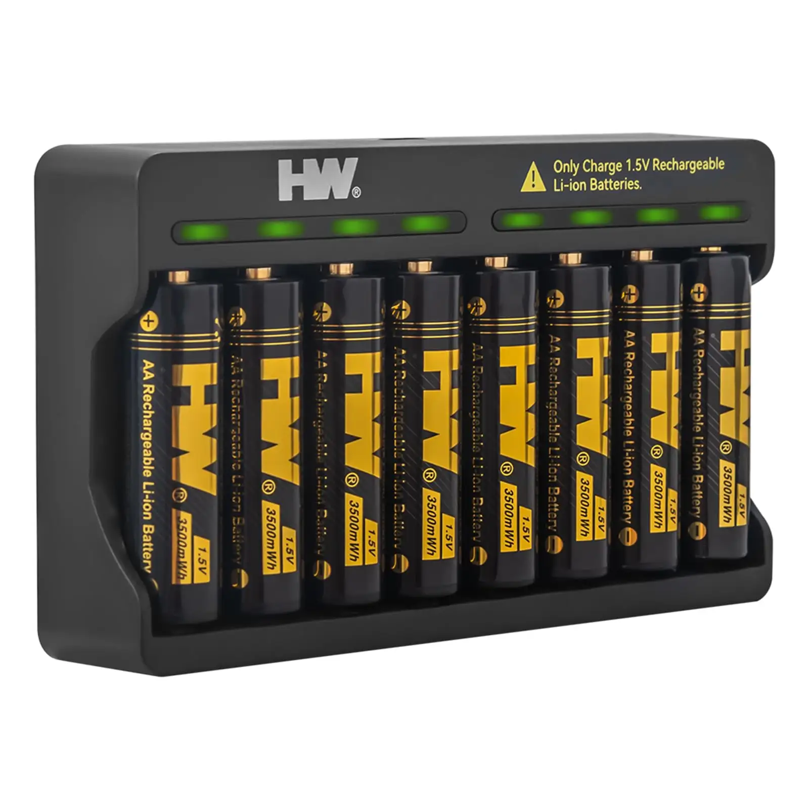 Hochwertiger 8-TLG-Set 1,5 V 3500 mWh AA-USB-Batterie wiederaufladbare Lithium-Ionen-Batterie mit Ladegerät für mehrfache Verwendung über USB