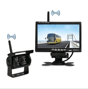 12V 24V inalámbrico impermeable 18IR visión nocturna cámara de respaldo de visión trasera 7 pulgadas Monitor sistema de conducción para RV camión autobús remolque - Product Image 1