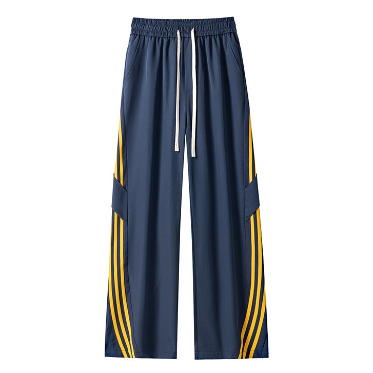Navy with Yellow Stripes