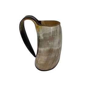 Handcrafted Durable Buffalo Horn <strong>Mug</strong> with Polished Finished Stylish <strong>Animal</strong> Design for Viking Fans Home <strong>Decor</strong> for Cold Beverages - Product Image 2