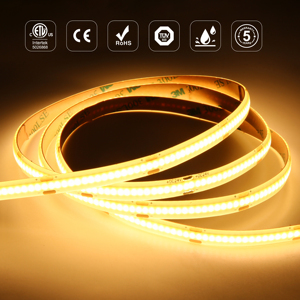 COB ไฟสาย LED DC 24V 8W 384Leds/M IP65กันน้ำ3000K โทนอุ่นสีขาว8มม. 3ปีสวิตช์ควบคุมระยะไกลตัวทองแดง - Product Image 4