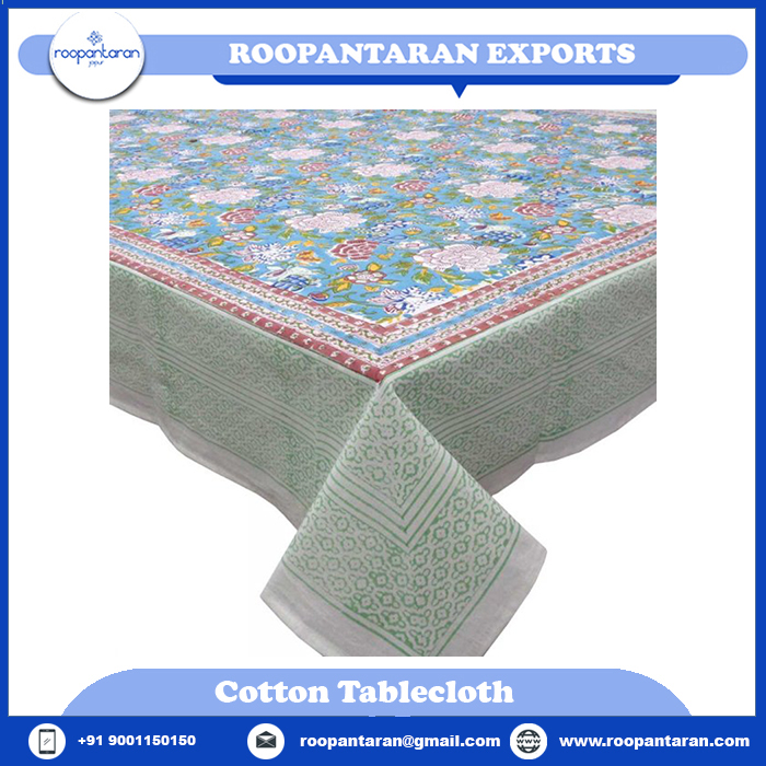 Toile florale Bleu Jade Gud