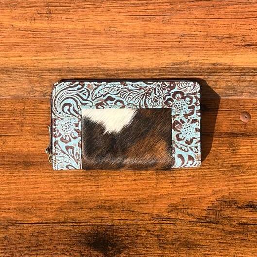 Brown With Turquoise Embossed