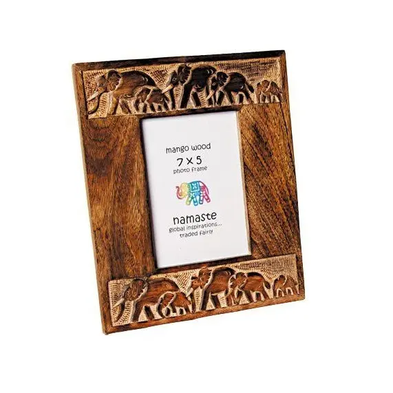 Wooden Carved Photo Frames Rectangle Photo Frame in Bronze for Picture Table Top Picture Frame for Living Room