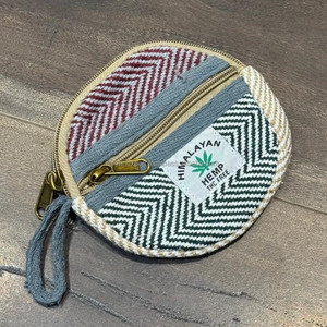 Best Selling Eco-Friendly Round Hemp Coin <strong>Pouch</strong> with Zippers Handcrafted Compact Round Purse for Coins, <strong>Keys</strong> &amp; Small Essentials - Product Image 3