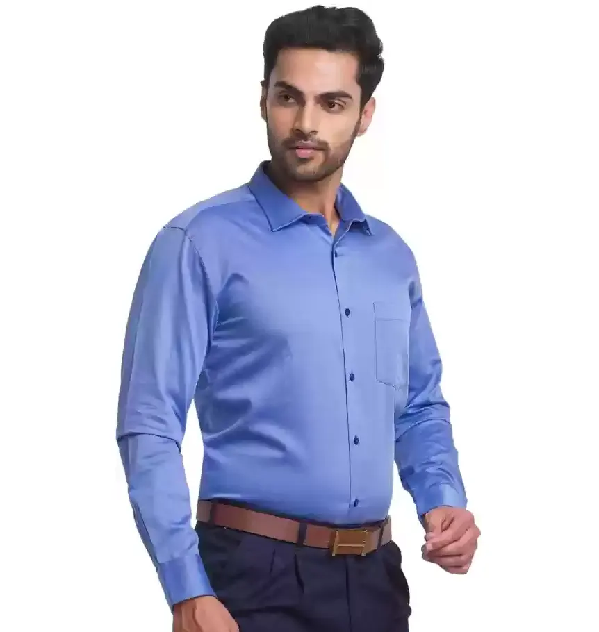 Transpirable nueva moda hombres vestido camisas de algodón recién llegados slim fit Hombre camisas de vestir 2024