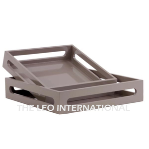 Wooden Material <strong>Rectangle</strong> Shape Sets of 2 Serving <strong>Tray</strong> Fancy Style <strong>Handmade</strong> High Quality Home Accent Decorative <strong>Tray</strong> - Product Image 4