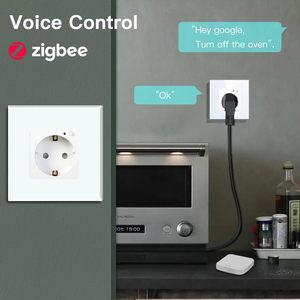 ZigBee智能仪表墙壁插座双欧盟插头谷歌智能生活应用Alexa控制三插座2 USB 16A能量监视器 - Product Image 2