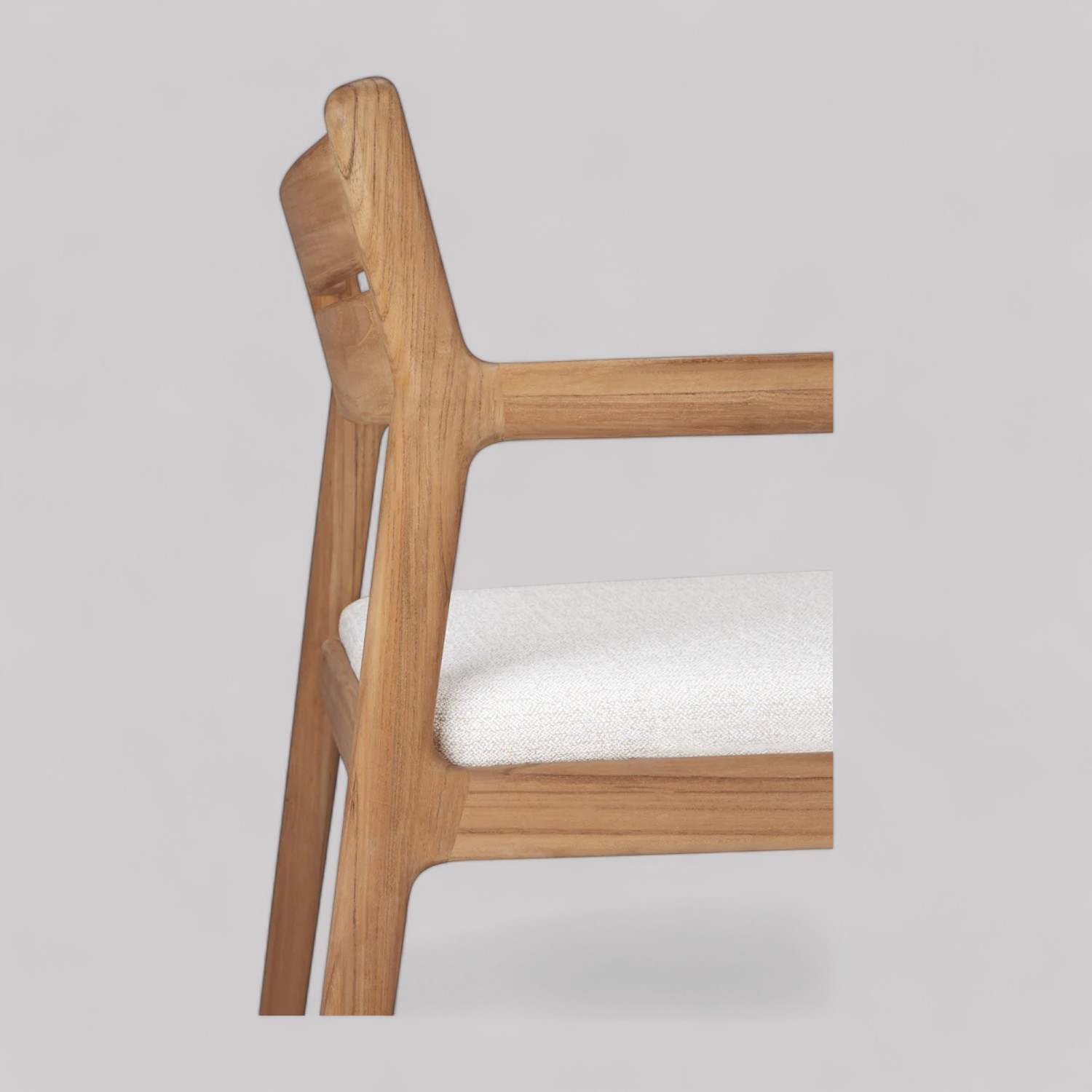 Fine Sanded Teak Wood A with cushion