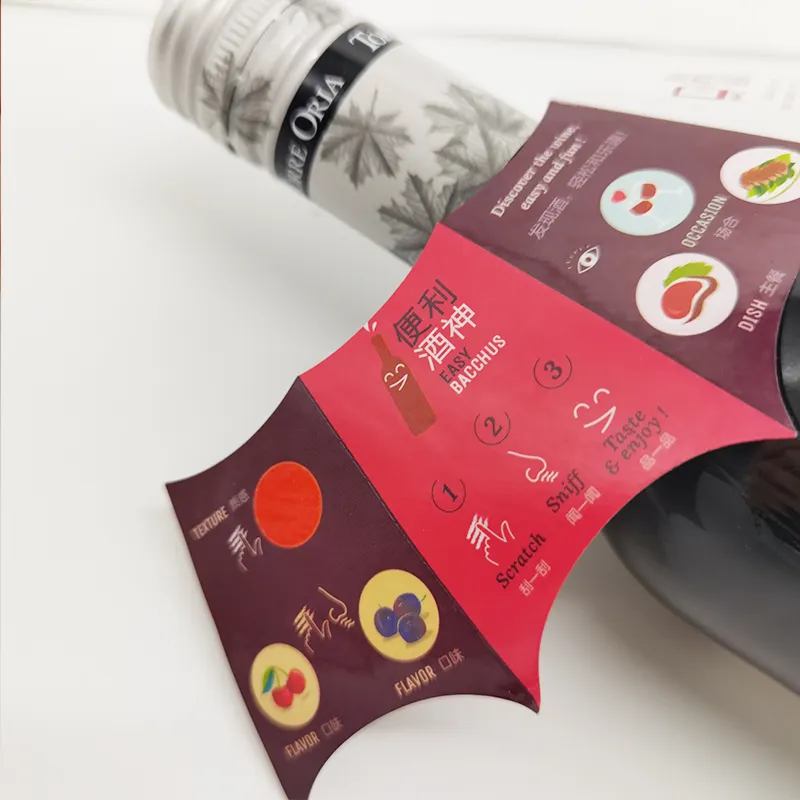 Novo vinho diário produtos químicos indústria de cosméticos com logotipo de produto sabor etiqueta personalizada adesivos