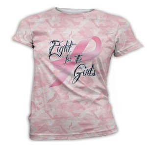 恐怖に対する卸売勇気乳がん啓発生存者と戦闘機に力を与えるためのTシャツ - Product Image 1