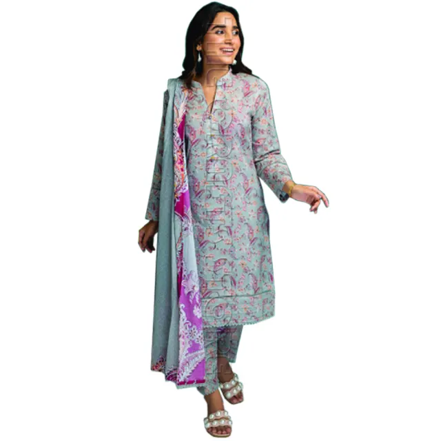 Venta al por mayor mujeres Salwar Kameez pantalón pijama indio étnico señoras vestido de fiesta Punjabi costura césped traje