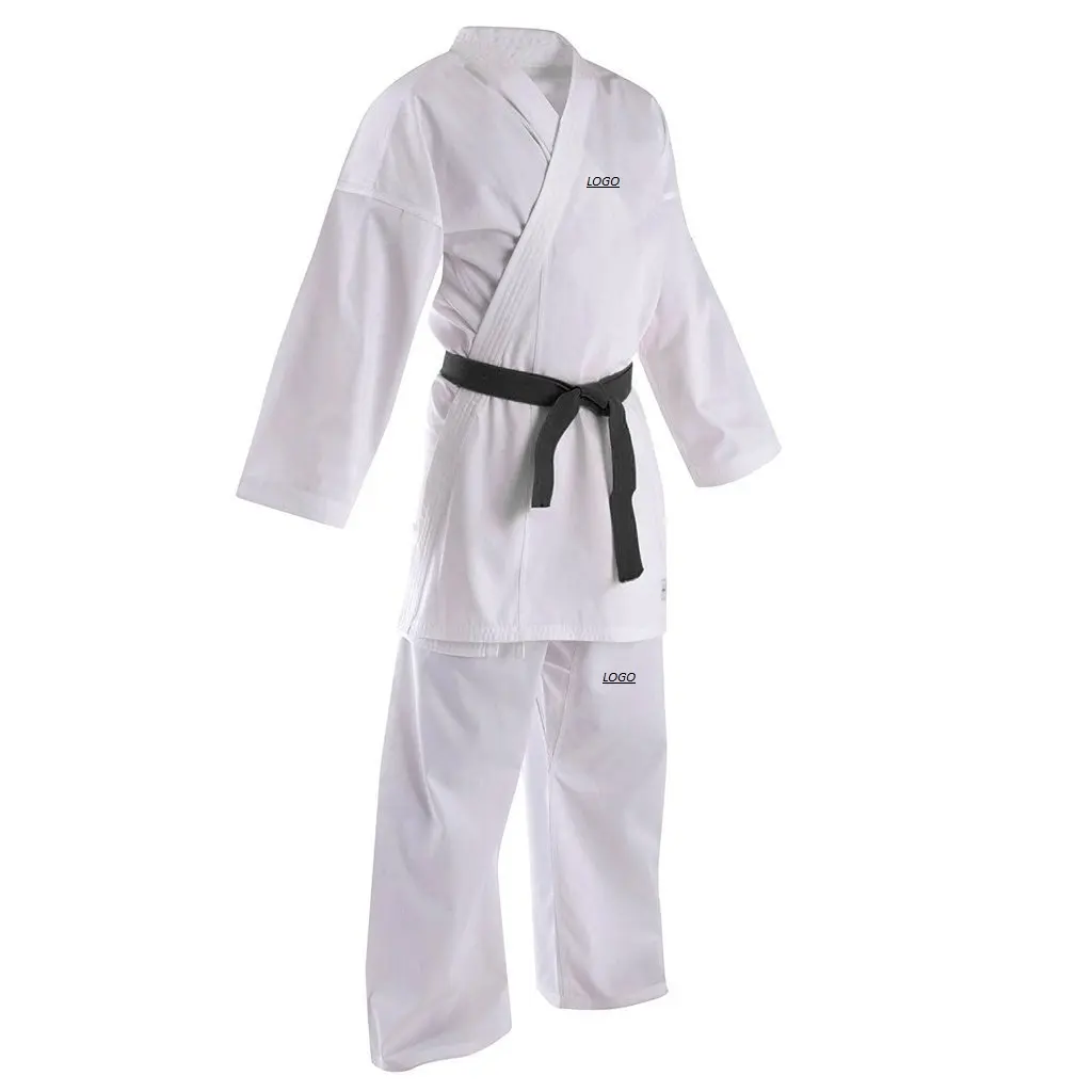Toptan fiyat 100% pamuk Karate formaları dövüş sanatları giyim Karate üniforma üst fiyat kaliteli
