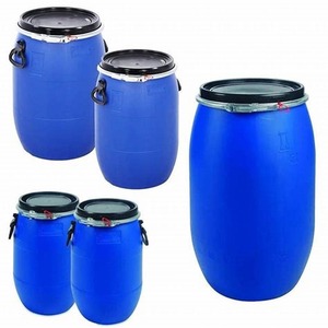 Toptan 200L HDPE mavi plastik ambalaj bariyerleri/davul konteyner ile çift yüzükler ihracat için hazır - Product Image 4