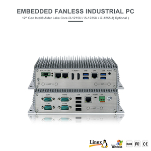 Vendita calda I5-1235U Mini PC Win10 Mini Computer Linux Wifi 4 * lan 8 * USB Mini Pc Fanless Computer incorporato