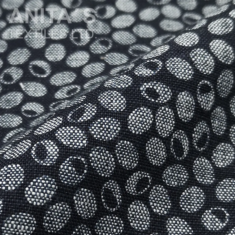 Slub Chambray Indigo Yarn Dyen Woven Fabric with Print for Casual Wear Ready Stock 100% Cotton Poplin Fabric 160gsm