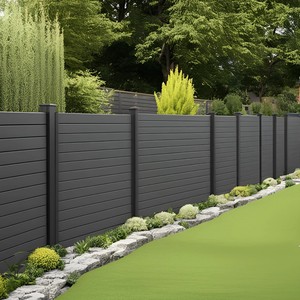Outdoor WPC Wood Plastic Garden <strong>Fence</strong> Panels <strong>Pool</strong> Security Driveway Gates Park Rail Fencing Gate Composite - Product Image 1