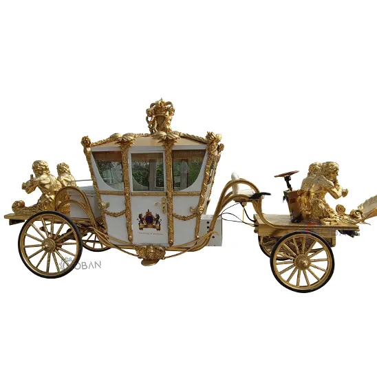 Usine Directe Électrique Royal Carriage Cendrillon Carriage calèche royale tirée par des chevaux à vendre