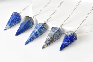 En popüler 6 yönlü Sodalite sarkaç el yapımı enerji şifa kristal modeli Dowsing toplu için toptan değerli taş - Product Image 4