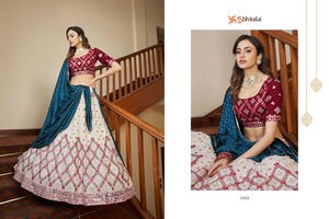 Toptan oranı ayıklayacaktır <span class=keywords><strong>Lehenga</strong></span> mavi pembe nakış yarı dikiş fantezi dizisi çalışma <span class=keywords><strong>Lehenga</strong></span> ve Dupatta ile unblouse bluz