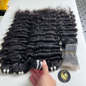 Long Vietnamese Deep Wave Raw Human Hair Bundle Weft Hair Vendors <strong>Bulk</strong> <strong>Order</strong> Double Drawn Bundle Extensions - Product Image 1