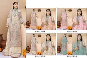 Fancy Embroidery Work Semi-Stitched <strong>Pakistani</strong> Suit Collection - Product Image 4