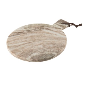 大理石和木条设计砧板圆形耐用砧板带手柄厨房所需砧板 - Product Image 4