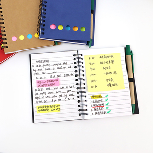 Spiral <strong>Notebook</strong> Steno Pads Lined Notepad <strong>with</strong> Pen in Holder Sticky <strong>Notes</strong> and Page Marker <strong>Colored</strong> Index Tabs for School Office - Product Image 6