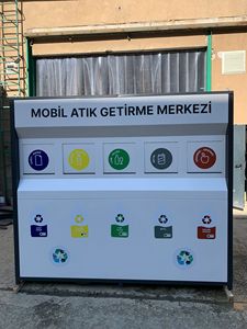 Intelligent 7-way Waste Separator Garbage Sorting Station com Reciclagem Recipientes Sucata Metal Reciclagem Equipamento