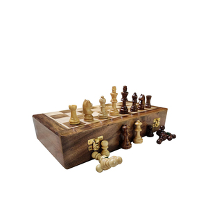 Bộ Trò Chơi Cờ Vua Bằng Gỗ Nguyên Chất Sản Xuất Lớn Nhất Với Đá Xà Phòng Đồng Xu Cờ Vua - Product Image 2