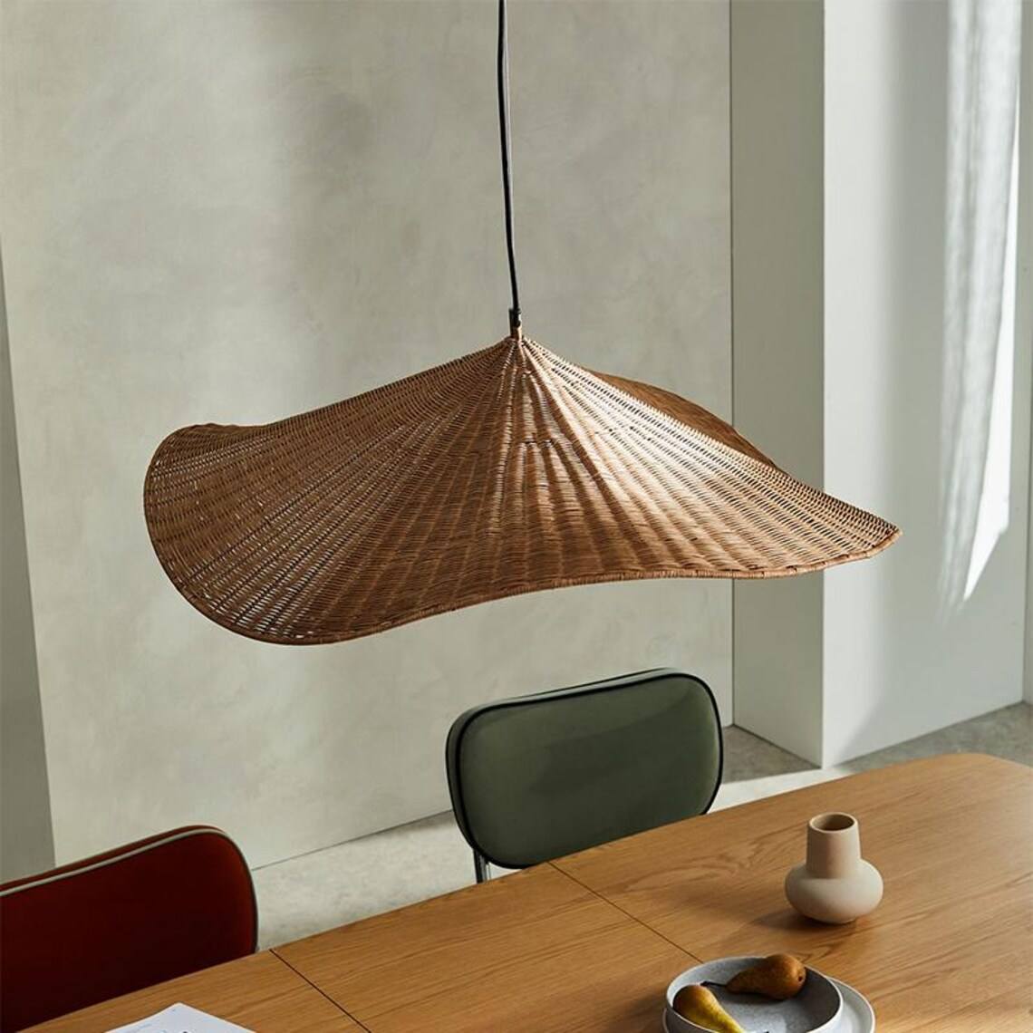 Natural - D31.5 * H9.4 pulgadas (D80 * H24 cm)