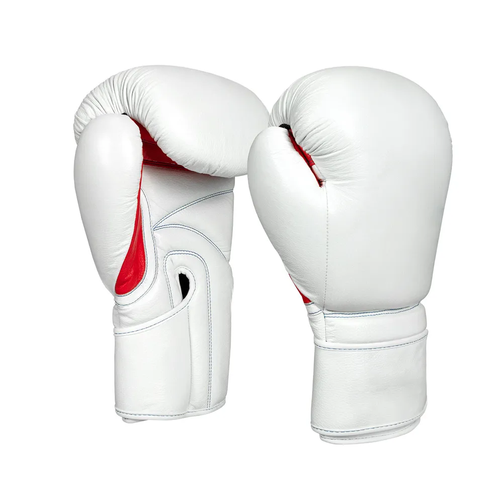 2024 gants d'entraînement de boxe professionnels conception personnalisée gants de boxe en cuir véritable avec Logo personnalisé Service OEM