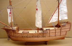 Nhà sản xuất gia nhien phê duyệt thiết kế tùy chỉnh moq thấp Christopher Columbus Caravel nao Santa Maria Mô hình tàu cao chất lượng cao - Product Image 5