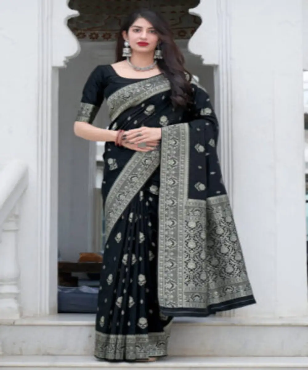 Saree sari新しいトレンドコーディングシーケンスSAREEユニークな衣装ファッション刺繍されたワークは、重いブラウスのあるオルガンザで