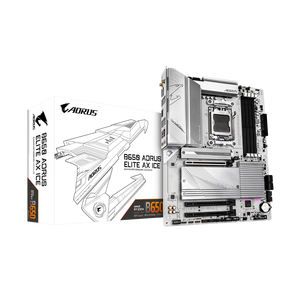 GIGABYTE B650 AORUS ELITE AX ICE AM5 Socket AMD para Ryzen 9000/8000 CPU Soporte DDR5 RAM M.2 PCIE4.0 ATX Gaming Motherboard Four - Product Image 1