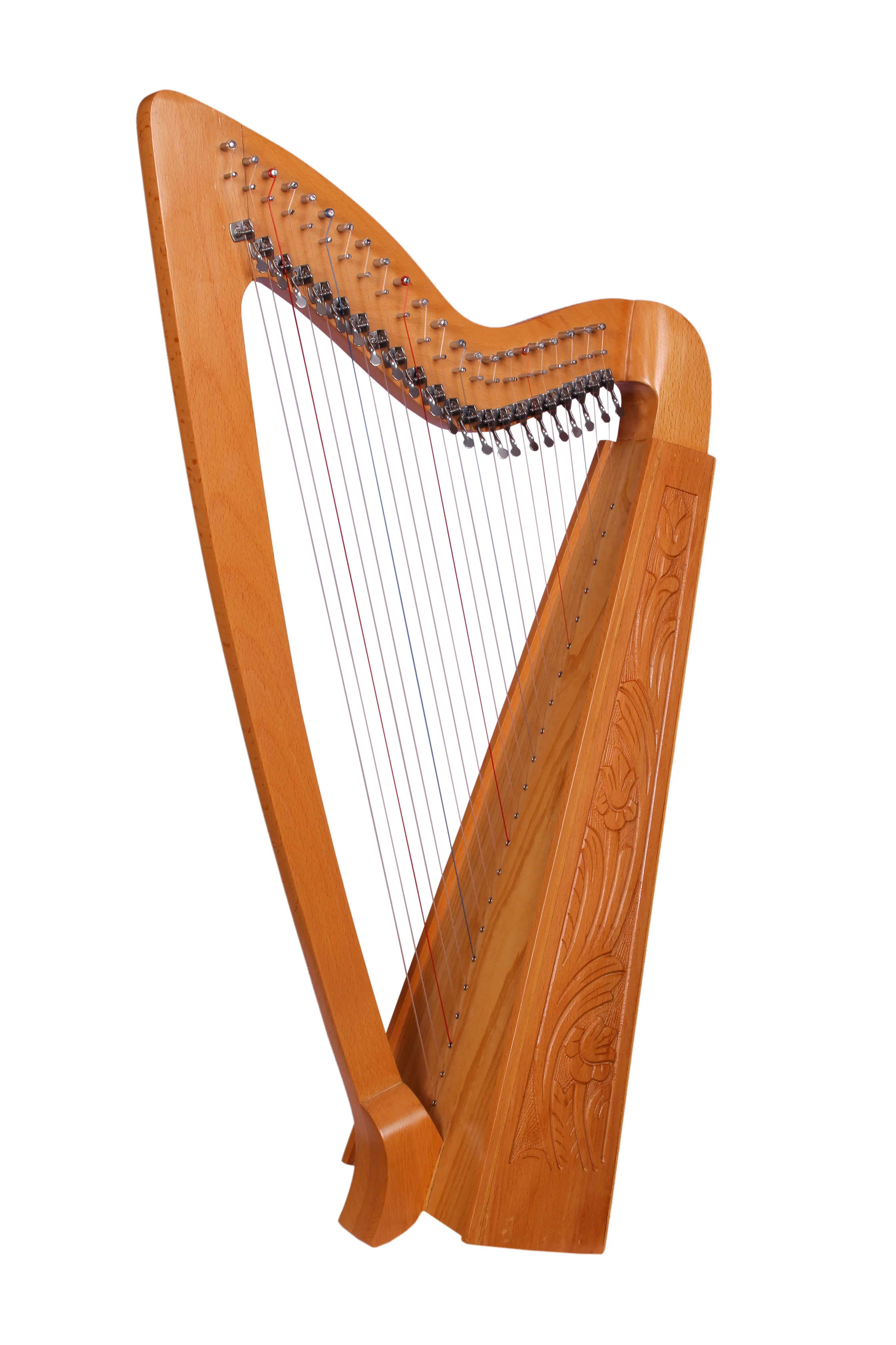 Limerick h10l | 22 cordas de madeira celtico irlandês harp semi tom alavancas, chave de ajuste, cordas soltas, bolsa de transporte & livro | gevon
