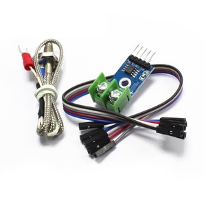 Módulo MAX6675 con sensor de temperatura de termopar tipo K y cable de salto DC 3-5V MAX6675 Mini placa Sensor de temperatura tipo K