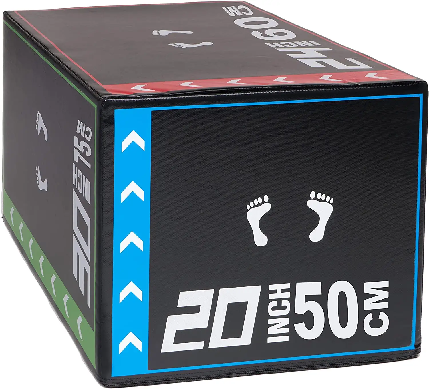 Amazon Best Sale 3 in 1 20"x24"x30" Foam Plyometric Box Jumping Exercise