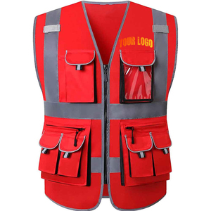 Wholesale Custom <strong>Reflective</strong> <strong>LED</strong> Security Engineer Construction Safety Vest for Men with Logo Hi Vis Winter Workwear Vest - Product Image 3