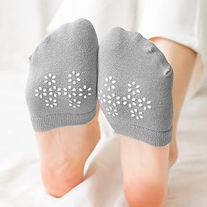 女性用シームレスハーフソックス滑り止めハイレングスシルクグリップ、カスタムロゴ付き軽量カジュアルヨガ隠しつま先カバーミュール