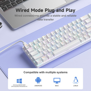 Teclas ABS con retroiluminación RGB TK68, Teclado mecánico de juego con cable tipo C sin conflicto de teclas completas para ordenador y portátil para juegos - Product Image 3