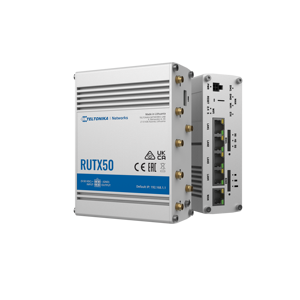 RUTX50คือเราเตอร์5G สำหรับงานอุตสาหกรรมที่ทนทานซึ่งมีพอร์ตอีเธอร์เน็ตกิกะบิต5X พอร์ต, WIFI, dual-SIM, GPS, CPU อันทรงพลังและ rutos - Product Image 4