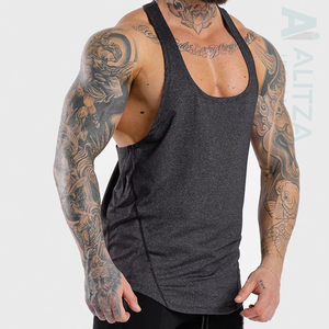 OEM Logo Retro Vintage Tank Top 100% Algodão Respirável Ginásio Stringer para Body Building Casual Running Casual Ringer <span class=keywords><strong>Plain</strong></span> Top