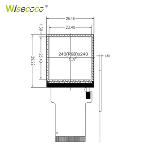 Wisecoco Sport Action Kamera Bildschirmlösung 1,3 Zoll IPS Tft Lcd MCU Schnittstelle 220cd/m2 240*240 Lcd Bildschirm Panel Lcd-Modul - Product Image 4