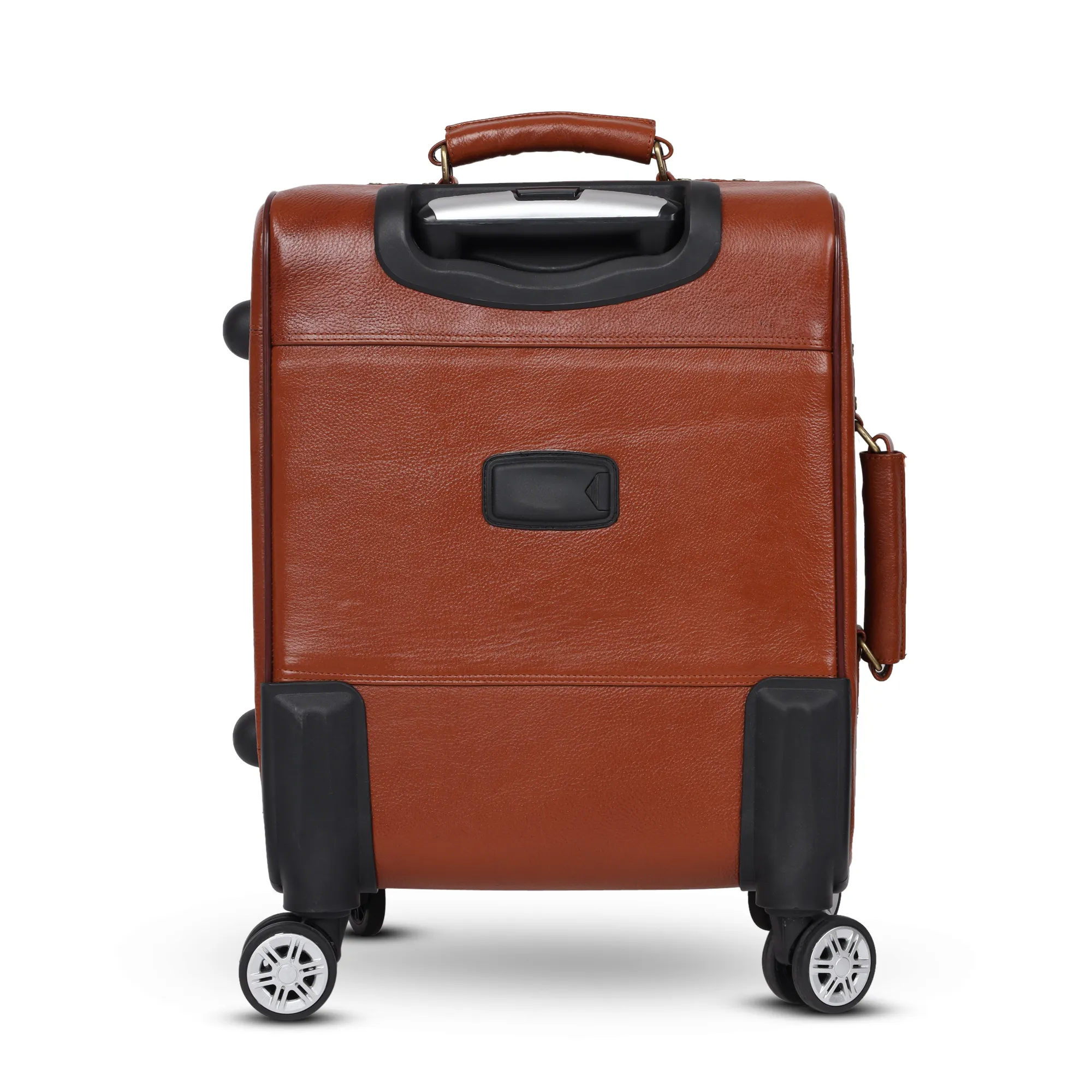 OEM Suitcase Premium High Quality 100% Genuine Leather Trolley Travel Luggage Suitcases Trolley Bag long lasting material