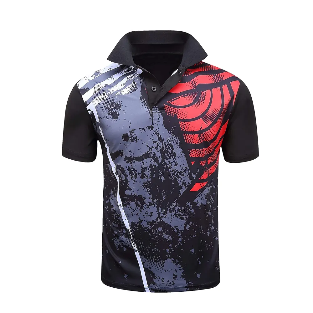 Polo con estampado de bandera personalizada para hombre, ropa deportiva con botones y cuello acanalado totalmente sublimado